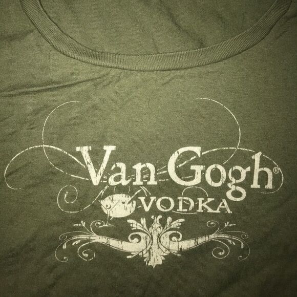 NEW Van Gough Vodka Army Green Fitted T - Small - Picture 5 of 5